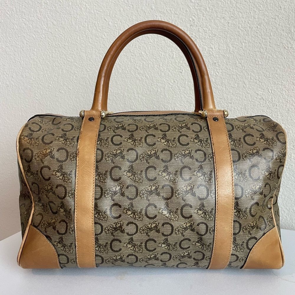 CELINE Vintage Carriage Monogram Boston Duffle Travel Bag Y2K - Picture 3 of 13